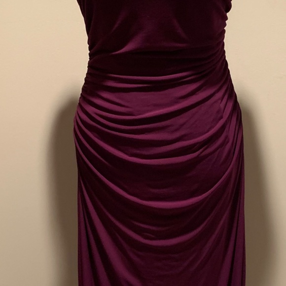 Shelly Segal Purple Ruched Gown - Picture 6 of 8